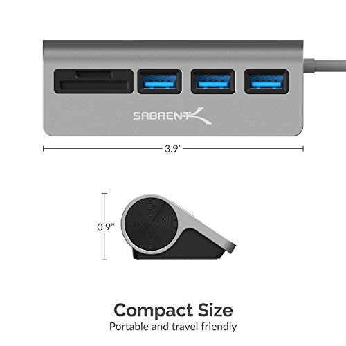 Image of Sabrent 3 Port USB 3.0 Hub with SD /Micro SD Card Reader (HB-U3CR)