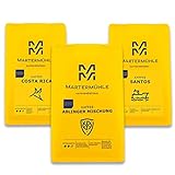 Martermühle Kaffeebohnen Probierset 3x250g mild/mittelkräftig I Arabica I Ganze Kaffee-Bohnen schonend geröstet, säurearm (39/46/55)