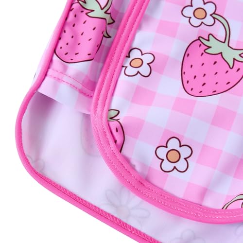 Image of TUONROAD Toddler Girls One Piece Swimsuit 2Pcs Bathing Suit Kids Swimwear with Short for 3-9