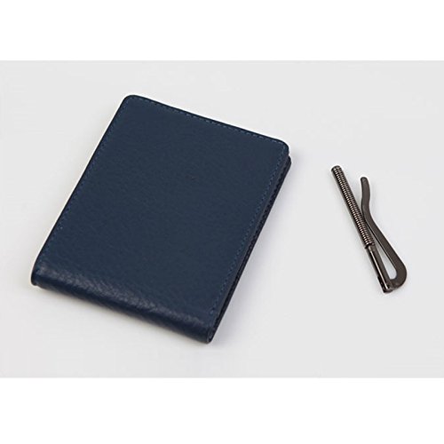 Genuine Leather Money Clip Bifold Wallet Purse Billfold (Dark Brown)3