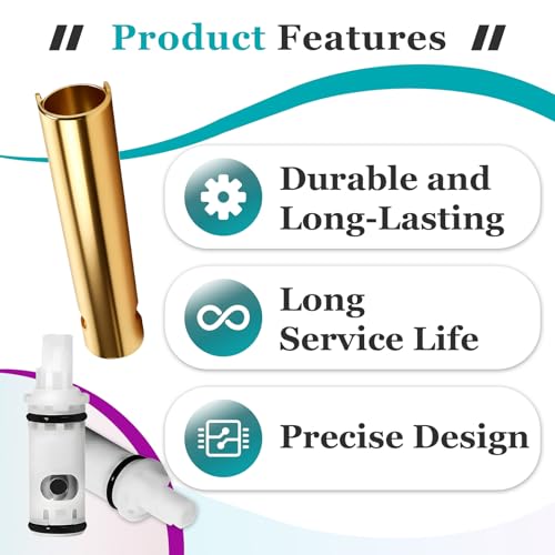 1 Set 1224 1224B Faucet Cartridge Replacement Kit Compatible with Moen Most Double Handle Faucets, Includes 4 Pcs 1224 Replacement Cartridges and 1Pcs 14272 Cartridge Removal Tool