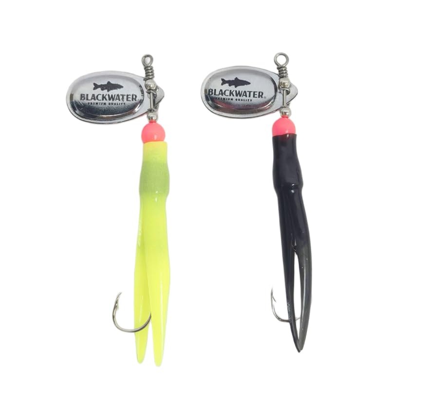QUICK CHANGE HOOK SINGLE BLACK RED YELLOW COPPER BRASS PIKE SILVER SPOON LONG CAST FLYING LURE FISHING SPINNER C SALMON SEA TROUT SINGLE TREBLE 10 GRAMS 10G (Both 2 Silver 10g Single Hooks)