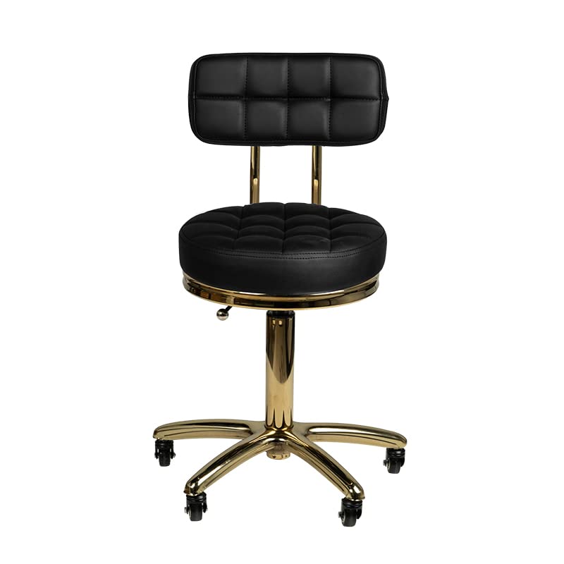 ACTIVESHOP Sgabello cosmetico a rotelle Gold AM-961 nero