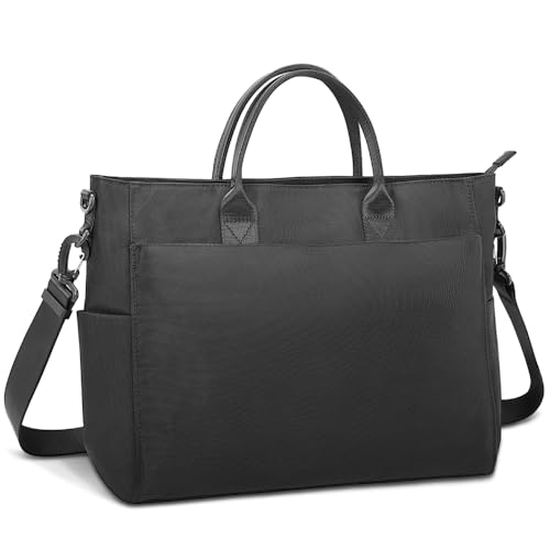 Bolsa de Mão Tote, Saco Preto com Vários Compartimentos e Zonas de Grande Capacidade, Tote Bag, Bolsa Gocase, Bolsa de Tecido Oxford Delicada e Macia, Resistente a Salpicos e Riscos