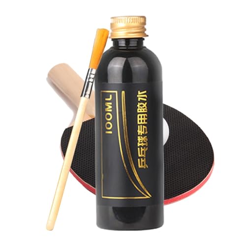 Tischtennis-Kleber, 100 ml, Pingpang-Kleber mit Spezialbürste, Montage von Tischtennis-Paddel-Kleber, Schläger-Kleber-Set, Tischtennisschläger-Kleber für Tischtennis-Paddel für tägliches Training und