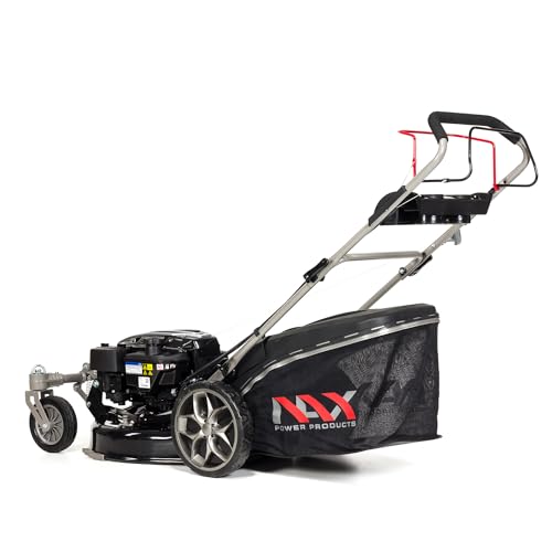 NAX POWER PRODUCTS Briggs & Stratton 5000S Engine 875Exi Series 190 cm3 ReadyStart Cutting Width 56 cm Basket 75L Front Swivel Wheels Petrol Traction Lawnmower - Image 5