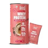 Foodstrong Whey Protein Powder (Concentrate + Isolate), 100% Hormone Free Grass-Fed Whey, 26G Protein & 6.6G BCAA, Coffee, With Turmeric & Digestive Enzymes, (16 Sachets), 560G 560g