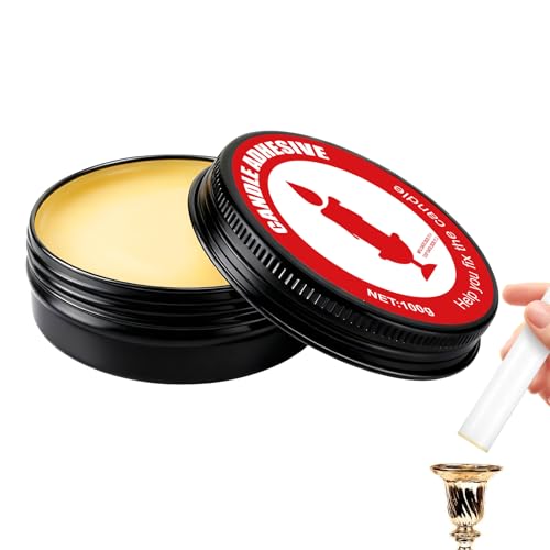 Kerzenkleber Kerzenkleber Wachskleber Wachsklebeplättchen für Kerzen Kerzenhalter Zubehör zum Befestigen von Kerzen und Kegelförmigen Kerzen Weicher Kerzenkleber für Verschiedene Kerzenständer 100g