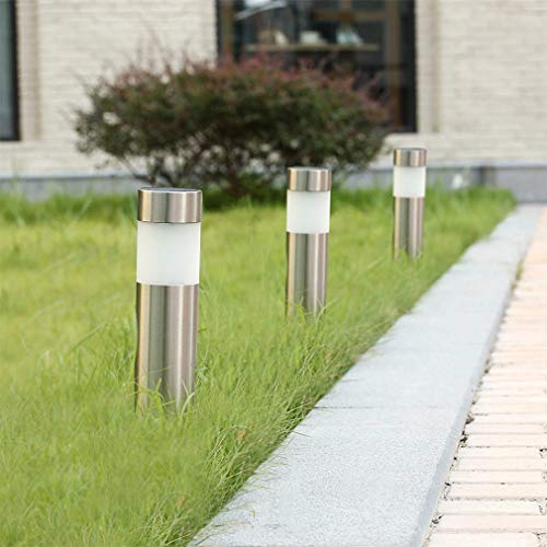 Sunwind Solar Bollard Lights Outdoor - 6 Pack Stainless Steel Warm White Led Landscape Lights Waterproof Decorative Lighting For Backyard Lawn Patio thumb #1