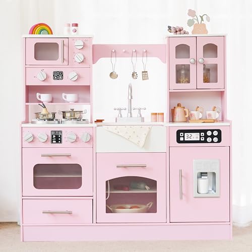 Wooden Play Kitchen for Toddlers and...