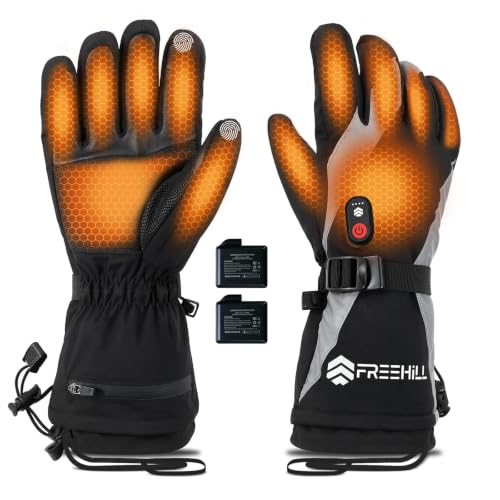 FREEHILL Heated Ski Gloves for Men Women-5s Instant Heat, Up to 8h-M - image 1