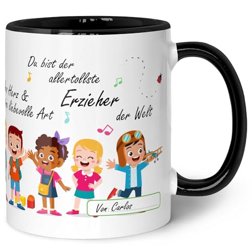 GRAVURZEILE Tasse Für Erzieher - Bedruckt Mit Spruch Zum Abschied Aus Kindergarten