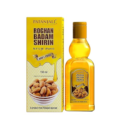 Patanjali Rogan Badam Oil 150ml, Pure Almond Oil for Hair & Skin Care