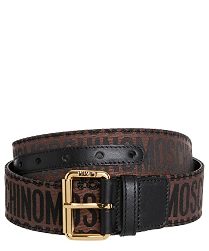 Moschino herren logo G�rtel dark brown 48 EU