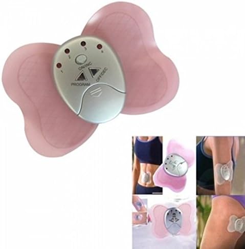 STMarket Mini Butterfly Body Muscle Cordless Slimming Pulse Massage Massager Pink