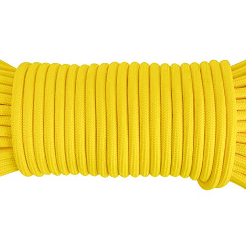 Image of 550 para Cord Parachute Survival Cord Rope Spec Type III 7 Strand Paracord Rope, Military Grade Nylon 4mm Diameter (Yellow, 10)