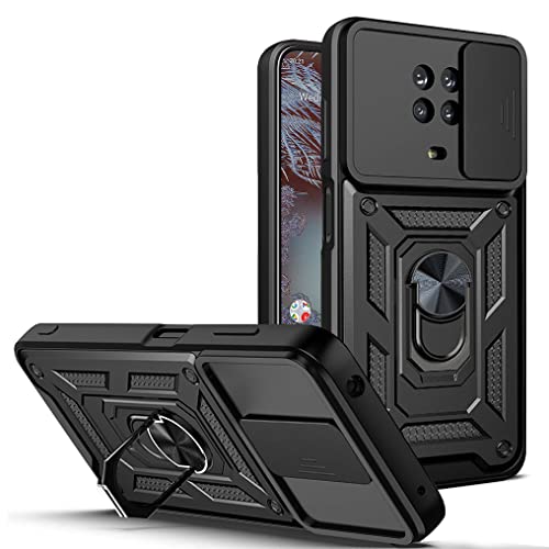 Coque Nokia G10/G20 antichoc YSNZAQ avec protège-caméra coulissant et support voiture noir