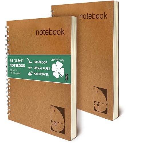 Carnet de notes pointillés A4 le vent avec papier premium 100g résistant à l'encre