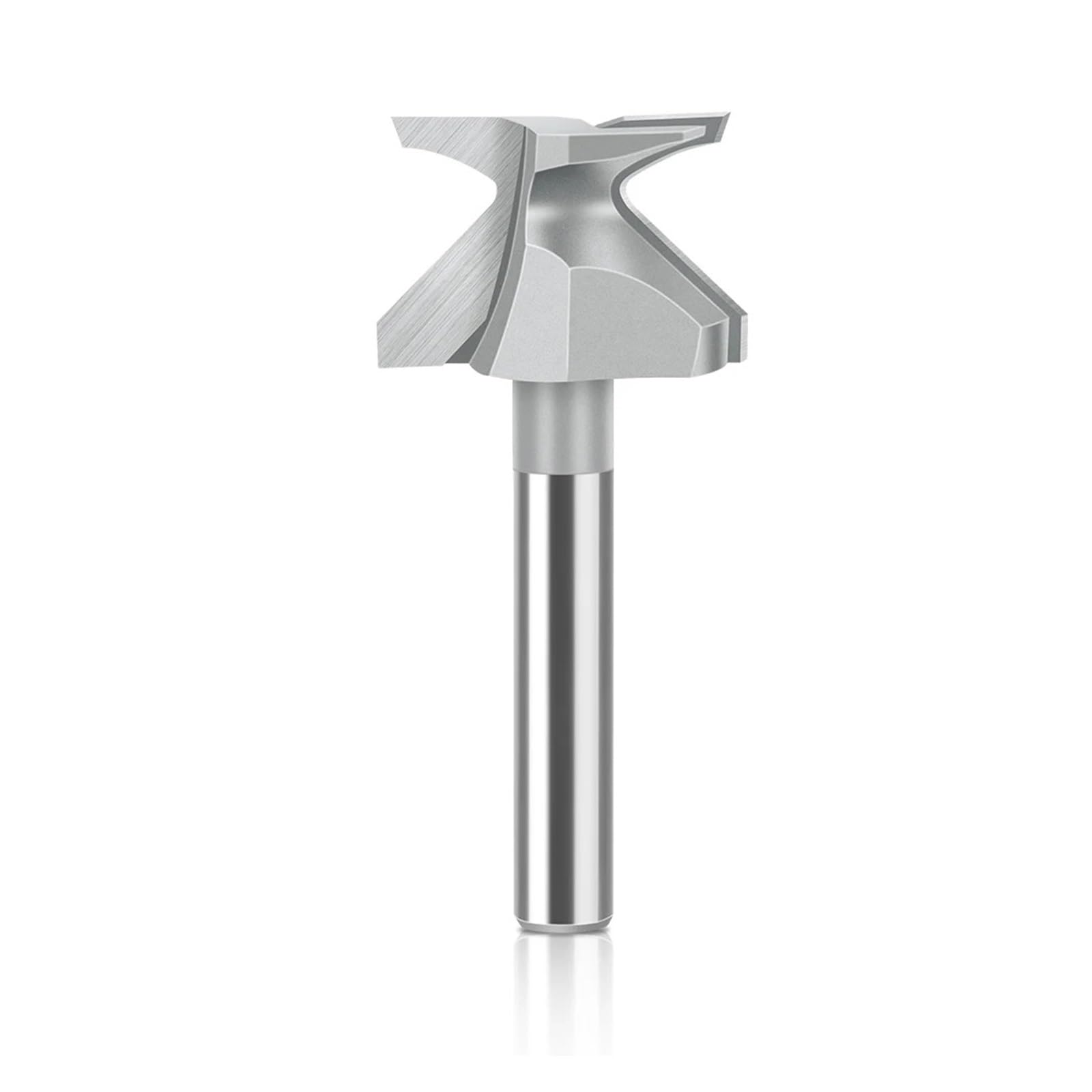 1pc R10 1/4" Shank 6mm Woodworking Router Bit Tongue and Groove Carbide Tip V(6.35X21.5mm)