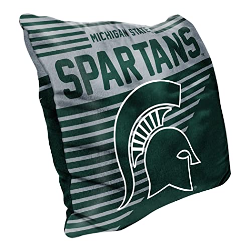 Northwest NCAA Michigan State Velvet Pillow 16" x 16", Stripes