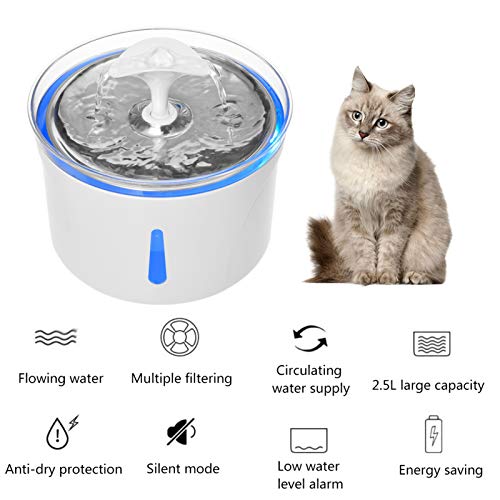 Dispensador de Agua Automático para Gato con Luz LED miniatura 5