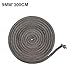 9mm 300cm Fire Rope Seal, Fiberglass Gasket For Wood Burning Stove Log Burner Door Fireplace Boiler And Industrial Oven Maintenance Dark Grey