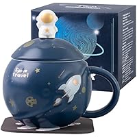 SHENDONG Kawaii - Taza de astronauta en relieve espacial, bonita