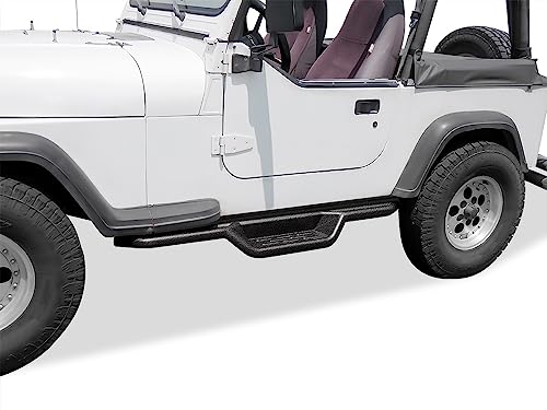 Estribos tubular APS 6 pulgadas negro para Jeep Wrangler miniatura 2