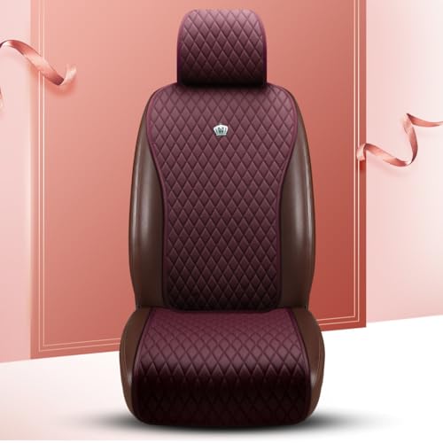 Image of Red Rain Wine Red Universal Seat Covers for Cars Leather Car Seat Protector
