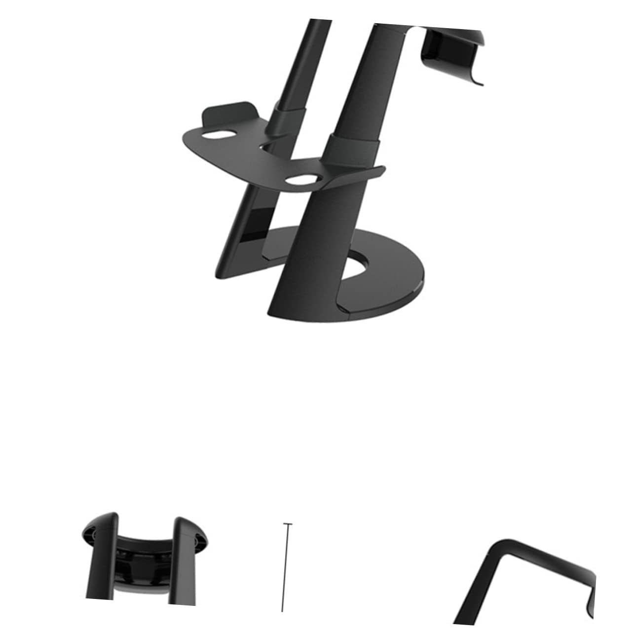 Supporto Vr per Visore, Supporto Display Nero in Plastica | Struttura Removibile, Facile da Trasportare, Spazio per Controller da Gioco e Ordine sulla Scrivania