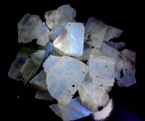101 CTS. Wholesale LOT Natural Rainbow Moonstone Rough Specimen CABOCHON Gemstone