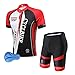 Produktbild XM Herren Radtrikot Set Fahrrad Kurzarm Set Trikot + 3D Cushion Radlerhose Sommer Atmungsaktiv Fahrradtrikot für Rennrad MTB