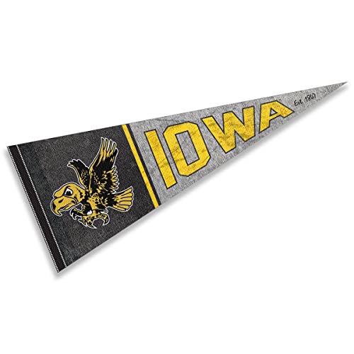 Iowa Hawkeyes Pennant Throwback Vintage Banner