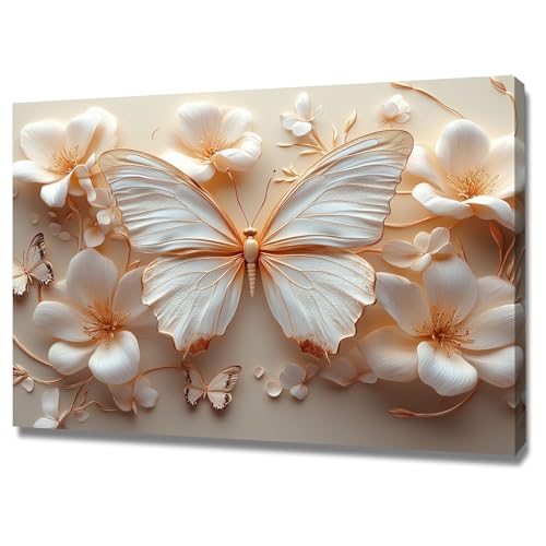 Tableau mural fleurs pour habiller un mur vide toile blanche salon