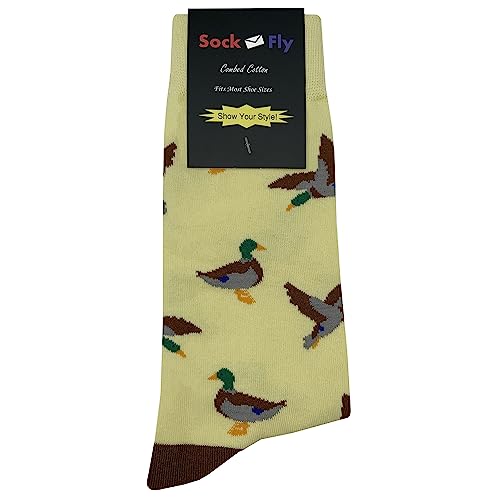 Mallard Duck Dress Socks Funny Novelty Crazy Fun Design Men Size 8-12 Cotton Casual Crew Colorful Funky Fancy Socks Gift for Men4