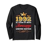 Photo Gallery 30° compleanno king queen crown 1992 tees 30 anni impressionante maglia a manica Photo Gallery 30° compleanno king queen crown 1992 tees 30 anni impressionante maglia a manica