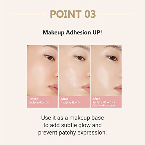 Etude Glow On Base Hydra 30Ml (21Ad) | All-In-One Makeup Hydration Glowing Base With A Long-Lasting Effect And Dewy Finish | Korean Makeup #TOP4