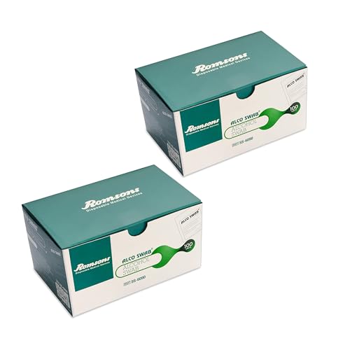 Image of Romsons Alco Swab Alcohol Guaze Antiseptic Prep sterile for disinfect cuts and scrapes (200 Pieces)