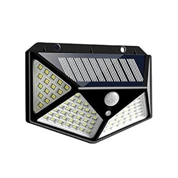 Acrylonitrile Butadiene Styrene Solar Security Lights, 100 Led Solar Security Light , Deck Garage Lamp With Motion Sensor Waterproof Wall Light Solar Powered Light With 3 Modes