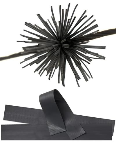 TOPARCHERY 2 Pair Bow String Whiskers Silencers Reduce String Noise Recurve Bow Black Grey for Recurve Compound Bow