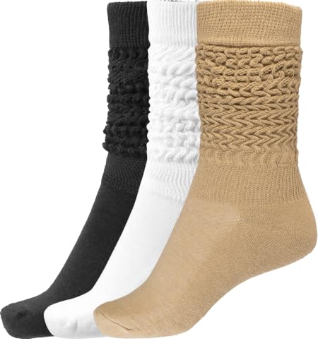 Image of BomKinta Slouch Socks Women Thigh High Boot Soft Scrunch Socks Size 5-11