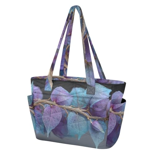 Bolso Tote para Mujer con Estampado de Hojas miniatura 4