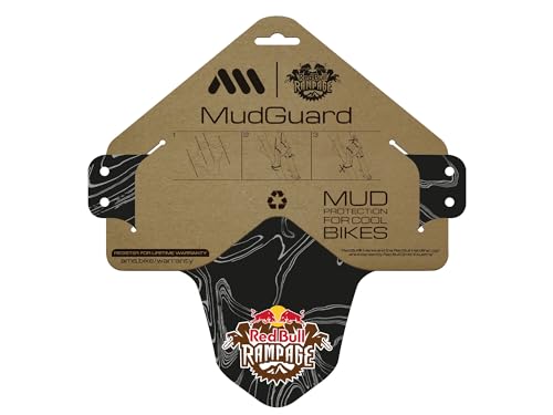 All Mountain Style Garde-Boue Avant Vélo VTT Universelle - Léger et Durable - Protection Contre Boue et Éclaboussures, Red Bull Rampage Ridgeline White – vue 2
