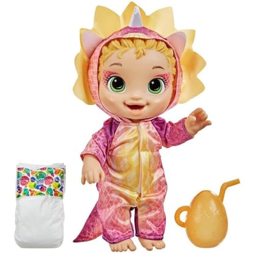 Muñeca Baby Alive Dino Cuties con cabello rubio miniatura 1