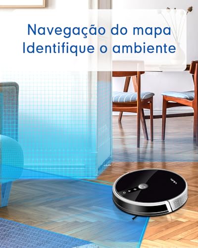 Robô aspirador de pó LILIN C30B, exibição de mapa AI, Ele é bivolt recarrega 110/220v, controle de v