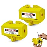 BOZZYS Plug Lock for Cords 2-Pack | Small Lockout Tagout Cover 3.5×3.2×2 in | Industrial Grade Electrical Plugs Lockout | OSHA Compliant for Factory & Home Use