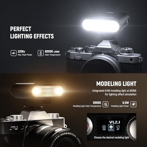 Image of NEEWER Z160 Single Contact Camera Flash, 22Ws GN14 6000K Speedlite Light | Compatible with Canon Nikon Sony Fuji Olympus Camera, A /M Mode 1 /1-1 /128 Power, 1100mAh, 650 Full Power Flashes 1.5s Recycle