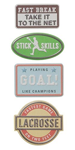Karen Foster Design Metal Sign Scrapbooking Embellishments, Vintage Lacrosse
