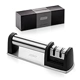 Kitchen Knife Sharpener by Crynson | Sturdy Stainless Steel Sharpening Tool + Versatile Key Chain Bottle Opener