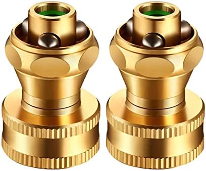 Qiozlen 2 Pack Brass Garden Hose Nozzle Adjustable Twist Sprayer for Garden Watering Plants,Car Washing,Pets Shower